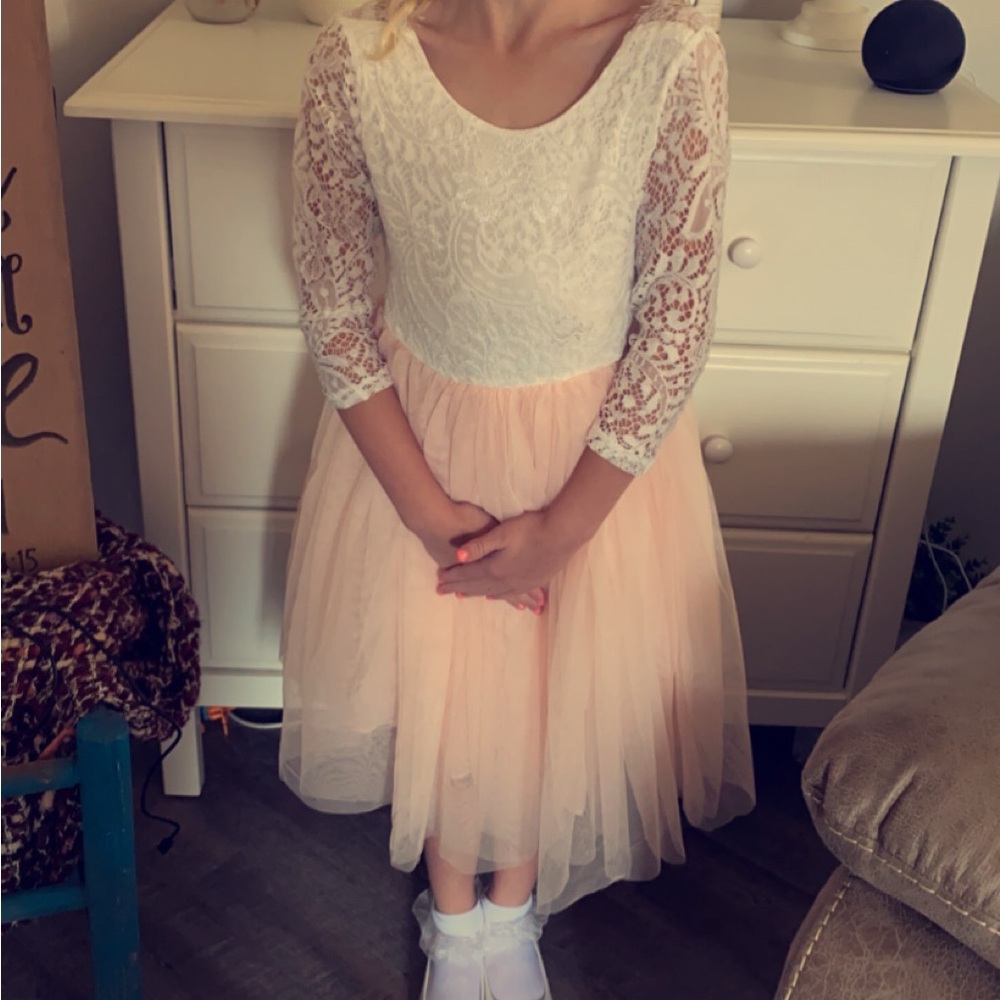 Little girls dance or wedding dress.